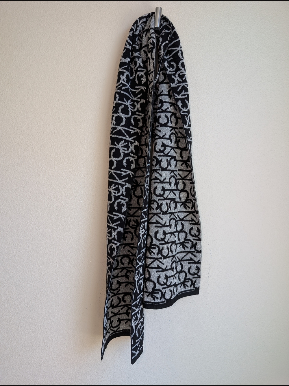 Vintage Calvin Klein Metallic Two-Tone Scarf